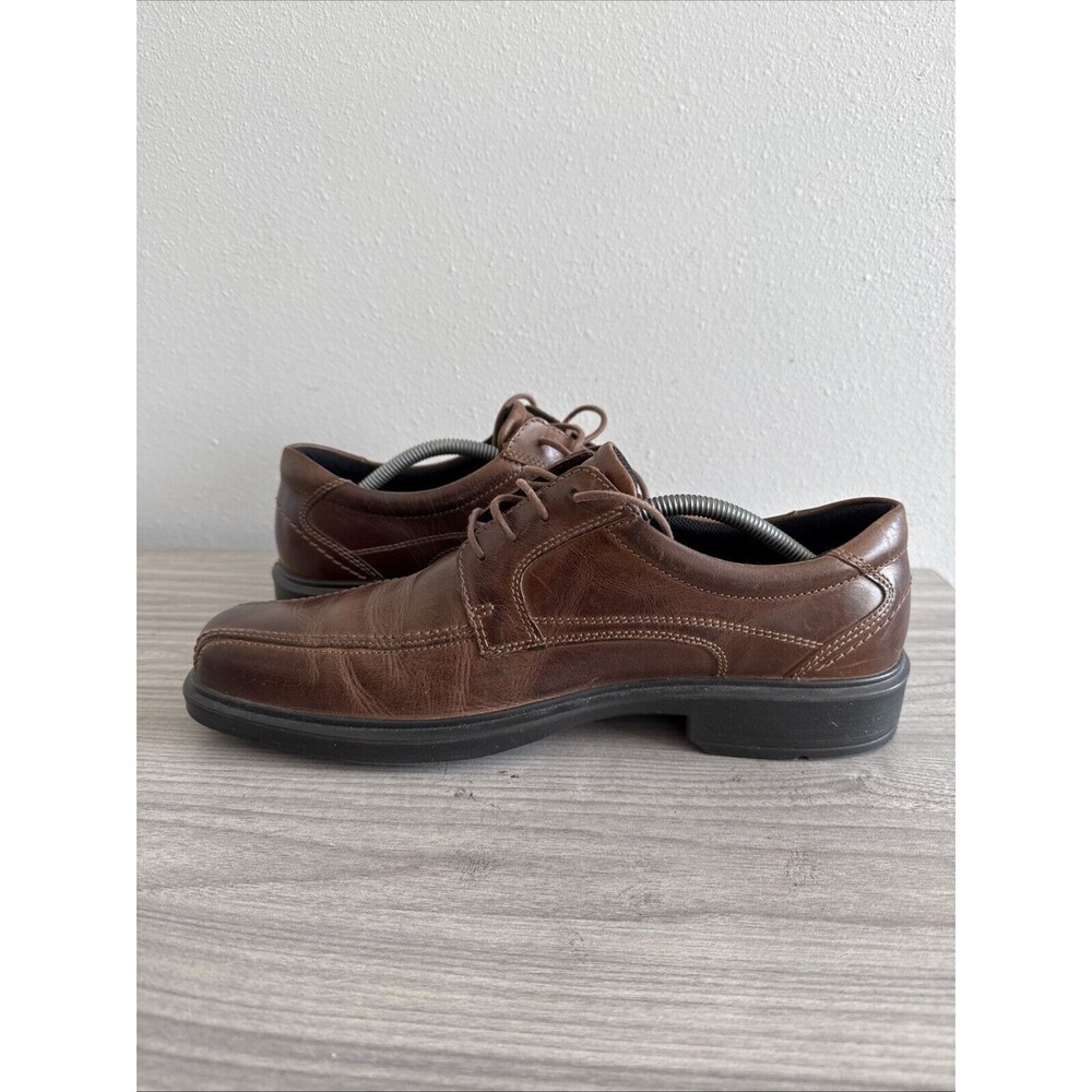 Ecco Helsinki Men’s Brown Leather Bike Toe Shoes EUR 45 US 11-11.5 - Picture 8 of 10